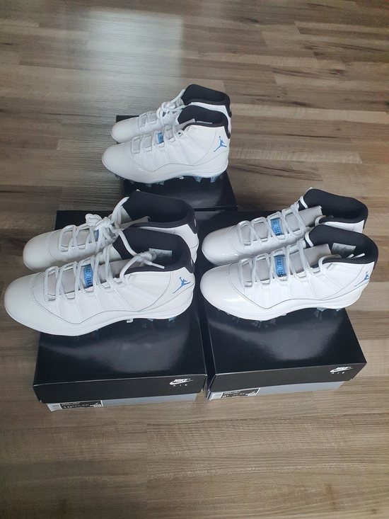 Jordan Other - Lot Of 3 Air Jordan 11 Mid TD Football Cleats Legend Blue Mens Sz 10.5 - 9.5 - 8